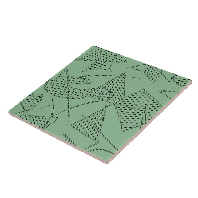 Ceramic Tile : ATOMIC BOOMERANG - SEAFOAM GREEN (Side)
