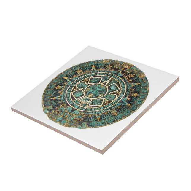 Ceramic Tile Aztec Green (Side)