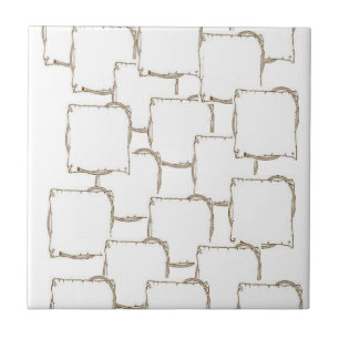 Ceramic Tile Beige Abstract Squares