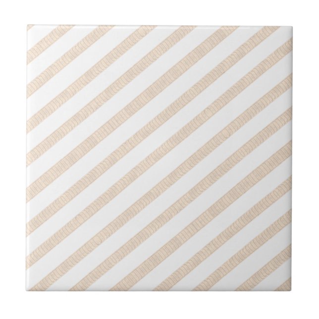 Ceramic Tile  Beige Stripe  (Front)