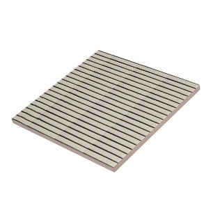 Ceramic Tile Black and Beige Stripe