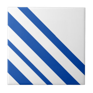 Ceramic Tile Blue & White Stripe