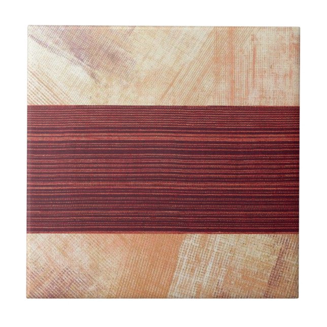 Ceramic Tile Burnt Orange Pattern (Front)