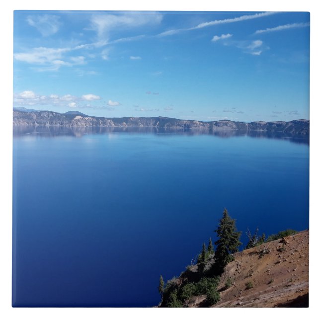 Ceramic Tile Coaster Crater Lake (Front)