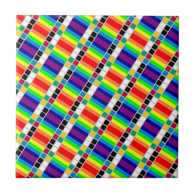 Ceramic Tile Colorful Colors Square  (Front)