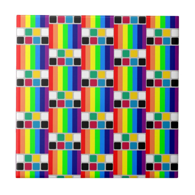 Ceramic Tile Colorful Colors Square  (Front)