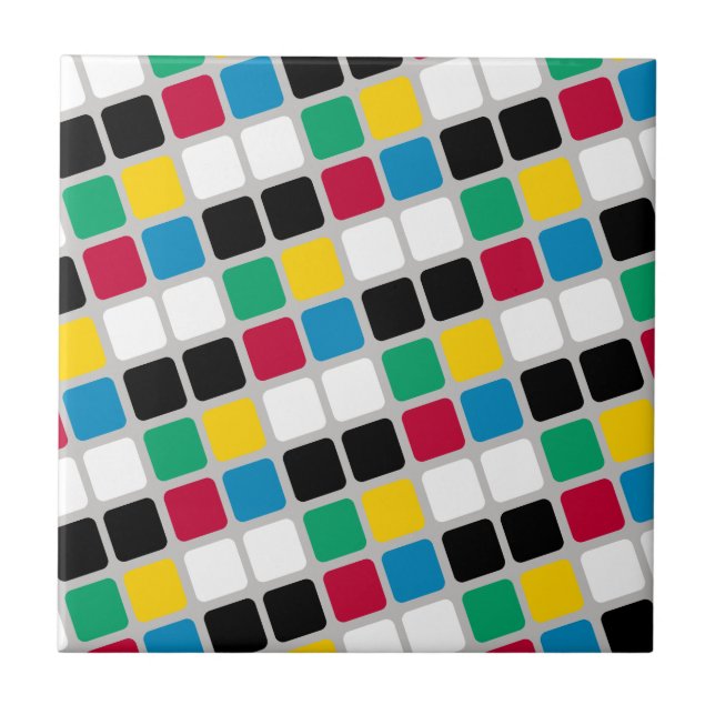 Ceramic Tile Colorful Colors Square  (Front)