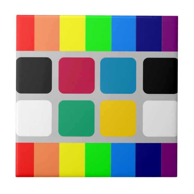 Ceramic Tile Colorful Colors Square  (Front)