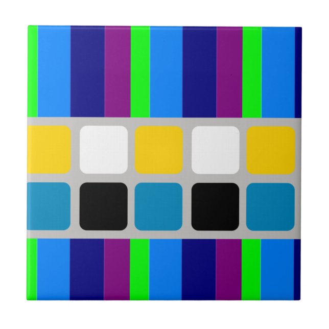 Ceramic Tile Colorful Colors Stripe (Front)