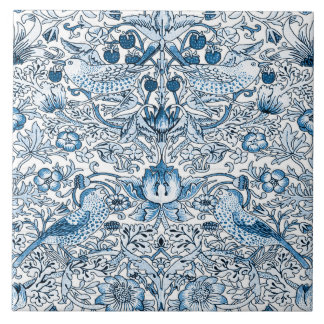Ceramic tile fireplace William Morris designs 013