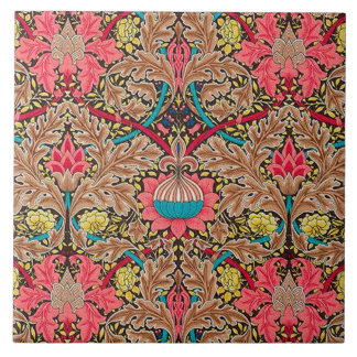 Ceramic tile fireplace William Morris designs 028
