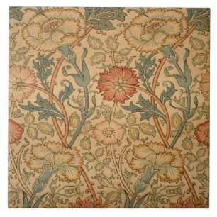 Ceramic tile fireplace William Morris designs 07
