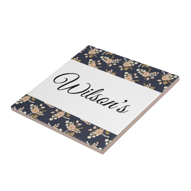 Ceramic Tile Floral (Side)