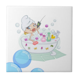 Ceramic Tile Girly Fashion Bubble Bath