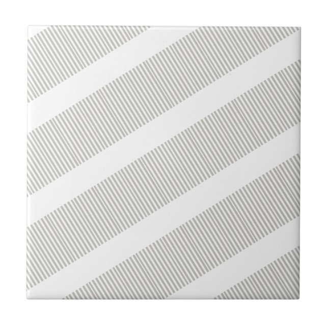Ceramic Tile Grey & White Stripe (Front)
