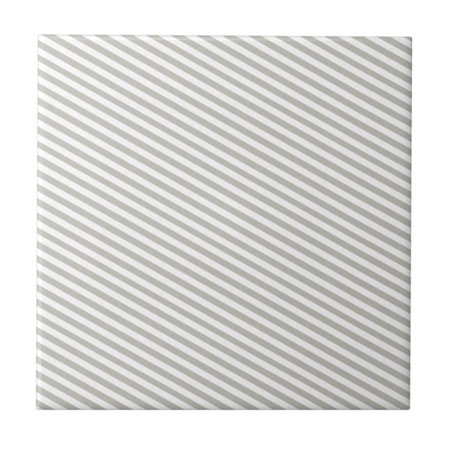 Ceramic Tile Grey & White Stripe (Front)
