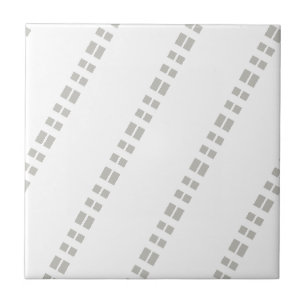 Ceramic Tile Grey & White Stripe