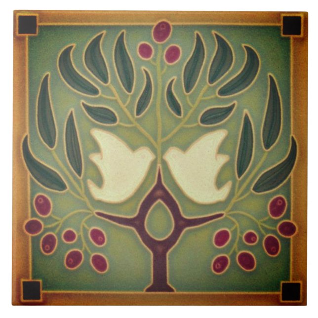 Ceramic Tile - Love Birds (Front)