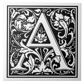 Ceramic Tile - Monogram Letter A