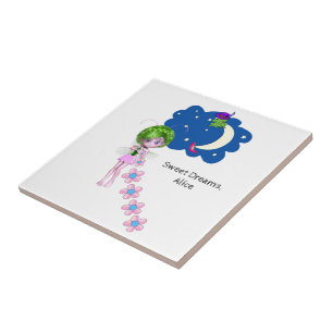 Ceramic Tile Moon Flowers