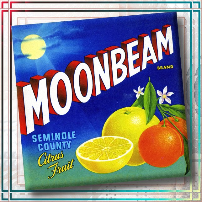 CERAMIC TILE - "Moonbeam Produce" - Crate Label  (Creator Uploaded)