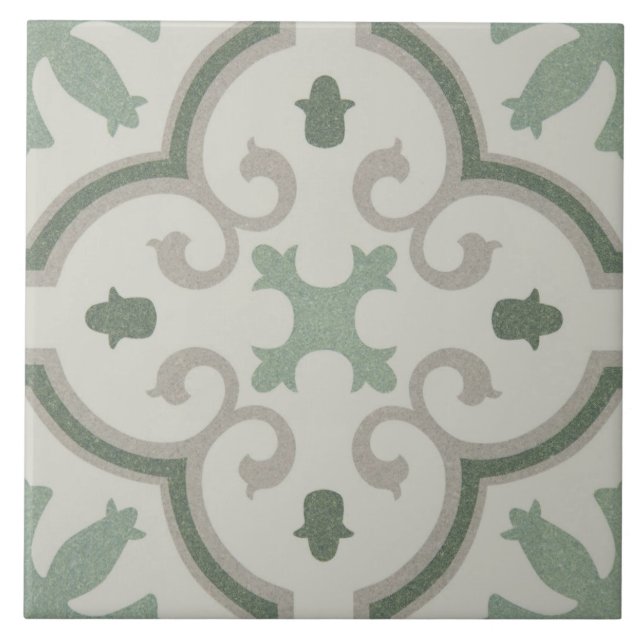 Ceramic Tile - Moroccan Green Beige (Front)