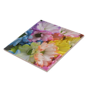 Ceramic Tile - MultiColored Daisies II