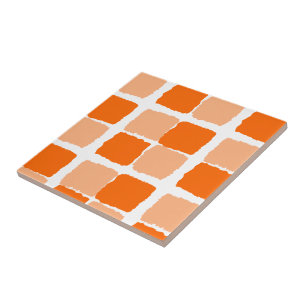 Ceramic Tile Orange Squares