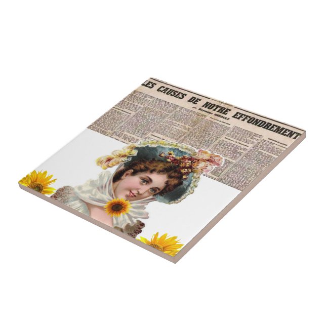 Ceramic Tile Paris France Newspaper (Side)