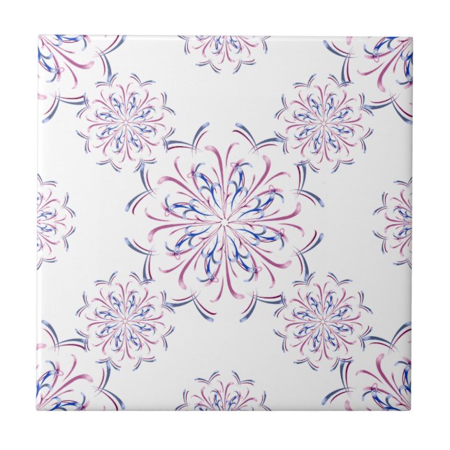 Ceramic Tile pink and blue (Front)