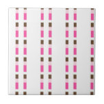 Ceramic Tile Pink Brown White Stripe<br><div class="desc">Ceramic Tile Something for everyone offers customized personalized tiles especially designed to enhance the beauty of your home. This uniquely designed tile guarantees a beautiful finish to all your home decor tile designs. While you are here already you may want to view other related bathroom items such as, shower curtain...</div>