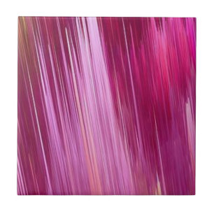 Ceramic Tile Pink Brush Pattern