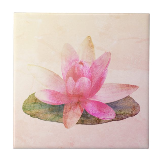 CERAMIC TILE : PINK LOTUS (Front)