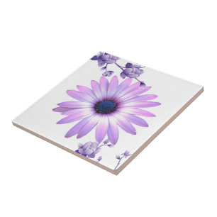 Ceramic Tile Purple Floral