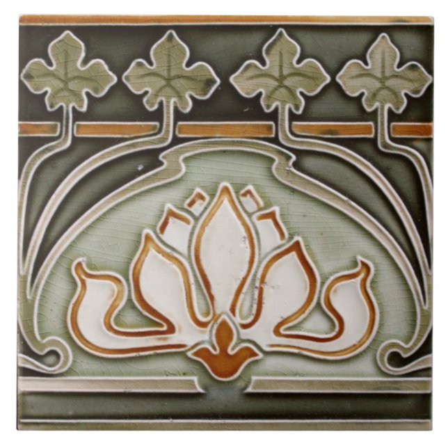 Ceramic Tile - Repo Art Nouveau Border (Front)