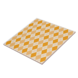 ceramic tile Retro yellow argyle