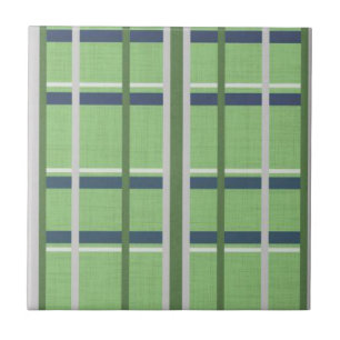 Ceramic Tile Rustic Green Country Stripe