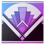 Ceramic Tile - Sangria Art Deco Fan Design B/P<br><div class="desc">Beautiful Art Deco fan design.</div>