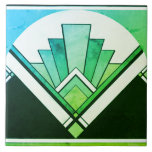 Ceramic Tile - Sangria Art Deco Fan Design G/B<br><div class="desc">Beautiful Art Deco fan design.</div>