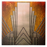 Ceramic Tile - Sangria Art Deco Gray and Gold<br><div class="desc">A unique decorative tile for your home. Note: This art deco ceramic tile is not mirrored. It is silver in color & is a copy of a vintage tile. Welcome all feedback & photo's of your purchases & in turn you could be helping someone in making the right choice for...</div>