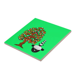 Ceramic Tile Sheep Tree Green