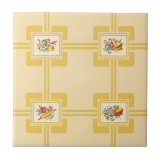 Ceramic Tile, Small-MEEMAW'S KITCHEN-YELLOW Tile