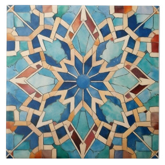 Ceramic Tile - Starburst Moroccan Design