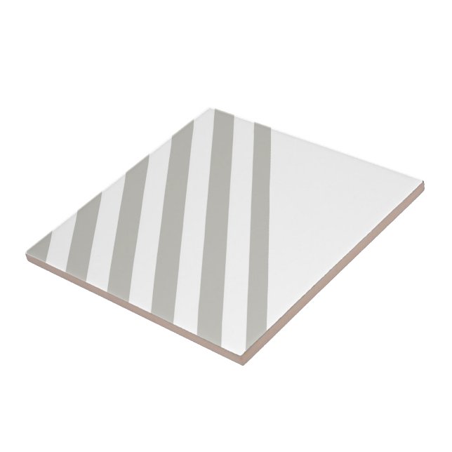 Ceramic Tile Stripe Grey & White Stripe (Side)