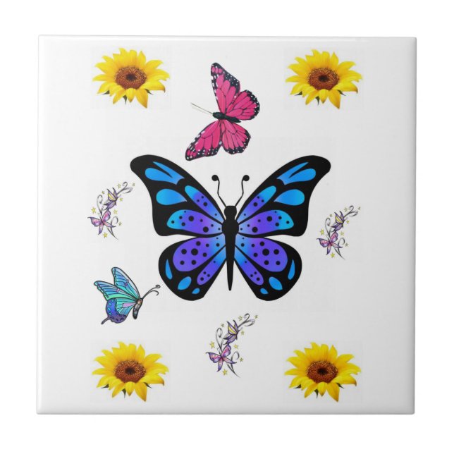 Ceramic Tile Sunflower (Front)