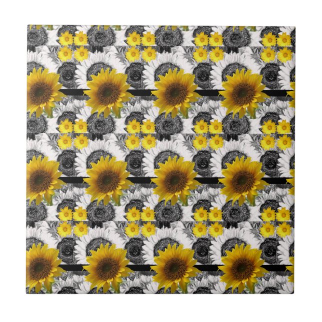 Ceramic Tile Sunflower (Front)