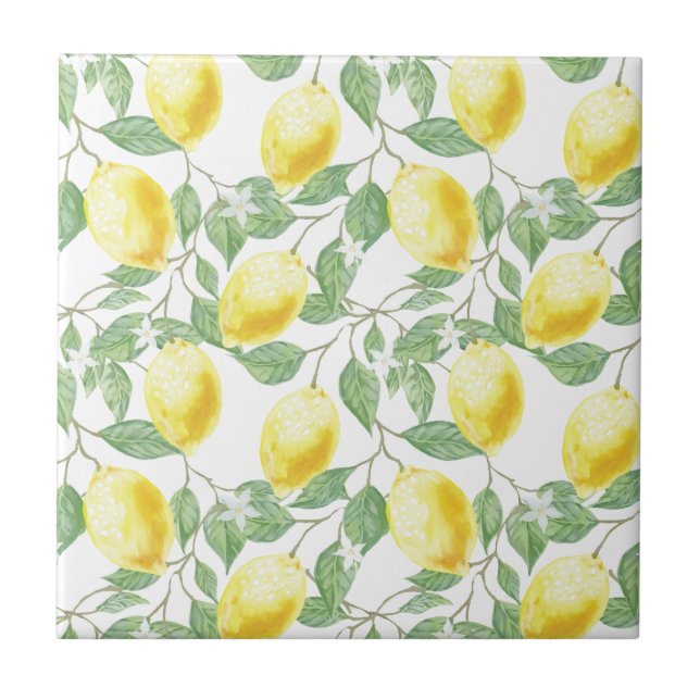 Ceramic Tile/Trivet-Lemons Tile (Front)