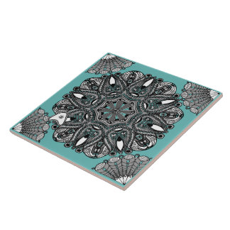 Ceramic Tile Turqoise B "The Touch Of Infinity"