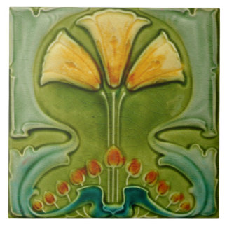 Ceramic Tile - Vintage Floral Art Nouveau