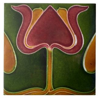 Ceramic Tile - Vintage Tulip Art Nouveau